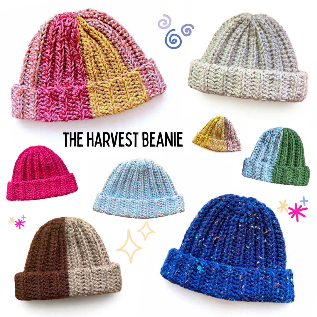 crochet beanie pattern bundle