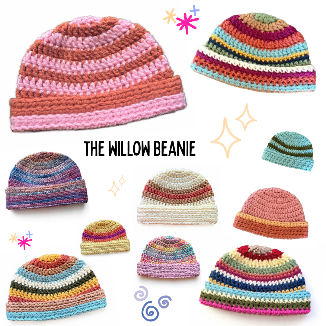 crochet beanie pattern bundle