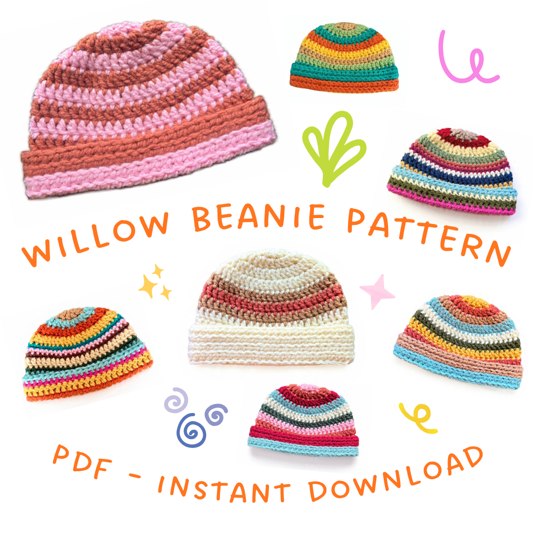 willow beanie crochet pattern