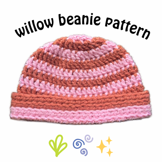 willow beanie crochet pattern
