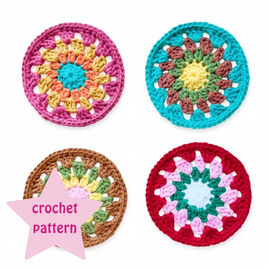 FREE blossom coaster crochet pattern
